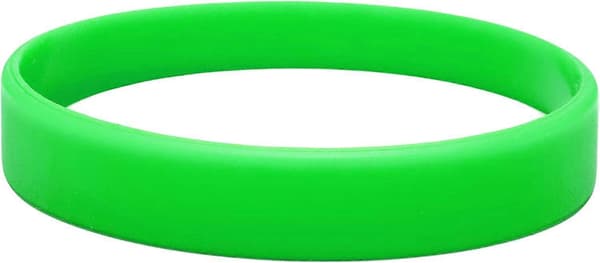 Silikone Armbånd Pakke Med 10 Ungdomsstørrelser (Grøn)