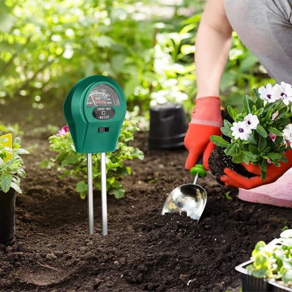 3-i-1 Jordfuktighetsmåler, pH-tester og sollysmåler for planter