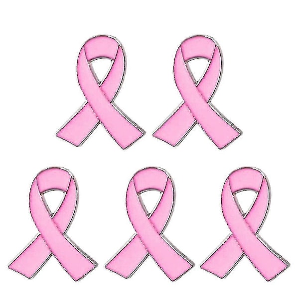 Set med 5 bandbroschnålar, vacker design, bandemaljnål, legeringsmaterial Pink