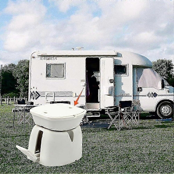 (1 par) Dørholderfang kompatibel med Coachman Elddis Campingvogn Autocamper Hvid Plastik, Campingvogn