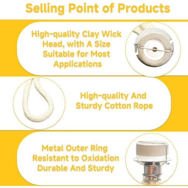 Katalytiska vekar - 2-pack - Porös sten - Luftrening och doftspridning - Hem och kontor - 18 mm diameter