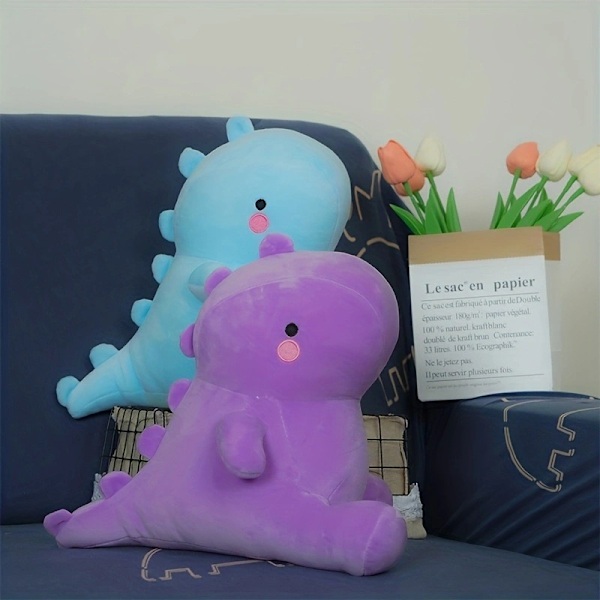 Søte Dinosaur Plysj Dyr, Fet Dinosaur Plysj Dyr Dukker, Myk Plysj Fyllt Dyr Dino Plysj, Bursdagsgaver 12 Tommer Sky blue