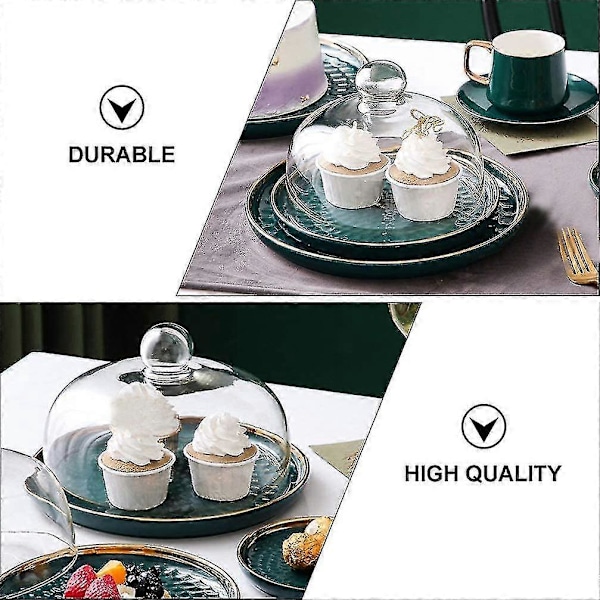 Kakefat Kakeplate Server Med Kuppel Dessert Kake Lokk Smør - Ya