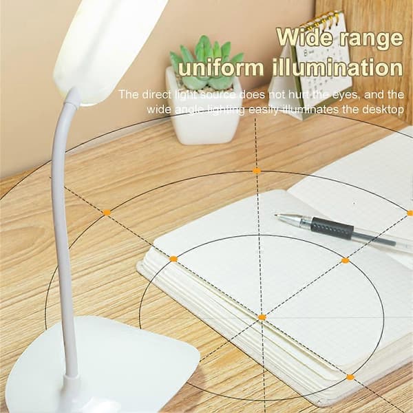LED Skrivbordslampa USB-driven Bordslampa Touch Dimmer Bärbar Lampa Pink