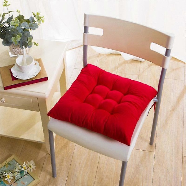 Fyrkantig Sittdyna Tjockare Stolskudde För Matplats Uteplats Hemmakontor Inomhus Utomhus Trädgård Soffa Sittdyna 40x40cm red