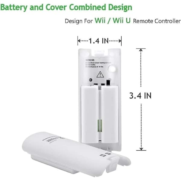 4-pakning Oppladbare batteripakker for Wii og Wii U Remote Controller 2800mAh
