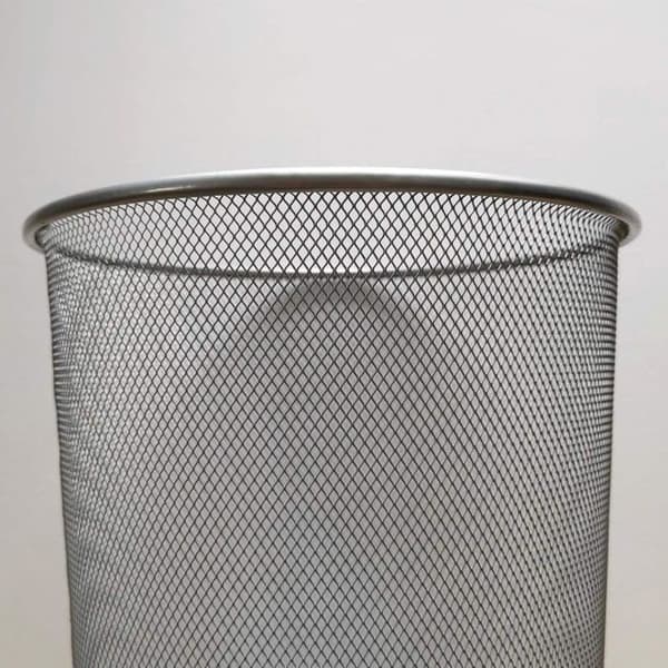 12L Sølv Mesh Metal Affaldsspand med Åndbart Design til Hjem, Kontor og Skole
