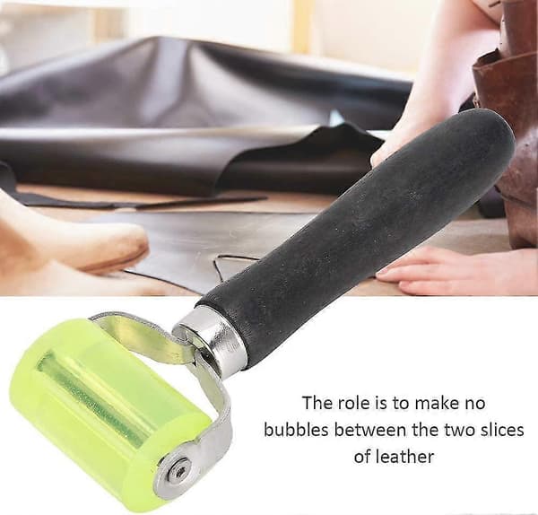 Läderkant Roller DIY Handgjord Utskrift Silikonhjul Läderbearbetningstillbehör 50mm Läder