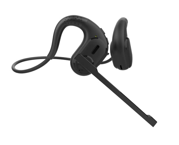 Bluetooth Headset til telefonopkald, trådløst headset med DSP støjreducerende mikrofon til PC Laptop kontormøde løb cykling, 12 timer