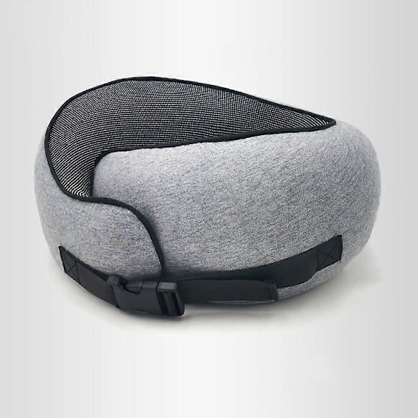 Sikkerhets nakkepute for reise, memory foam, komfortabel og pustende, myk U-formet Light gray