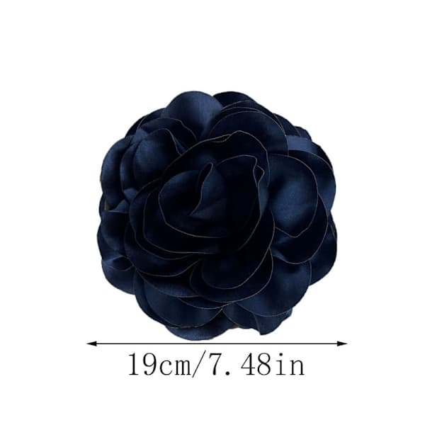 Stor Blomsterbrosch Mode Fransk Märke Satin Dekorativ Nål-KK1 Red
