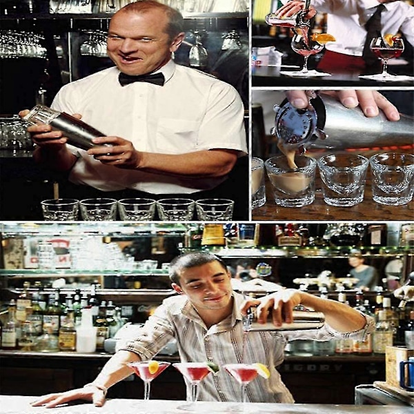 Rustfri Stål 700ml Krus + 400ml Fødevaregodkendt Cocktail Shaker i Glas