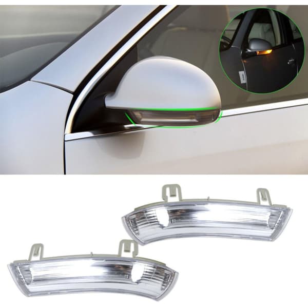 Til VW Golf 5 6 Passat 3BG 3C Sharan Venstre Sideblinklys Spejl Repeater Krystal