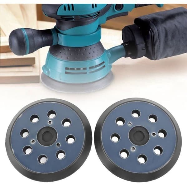 2 stk. utskiftbare borrelås-slipesåler 125 mm 8 hull for Makita BO M9202B BO5041 MT922