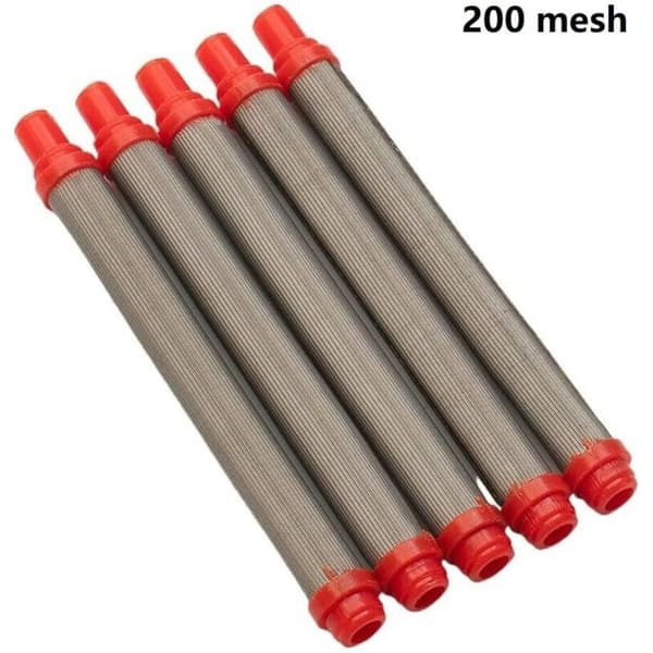 Pakke med 5 airless malingsfiltre, 200 mesh, rustfrit stål, til Wagner Airless malerpistol