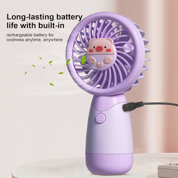 Kannettava Söpö Käsituuletin - Mini USB Ladattava Käsituuletin Viilentämiseen Opiskelijoille - Viilennystuuletin Pojille Ja Tytöille Brown