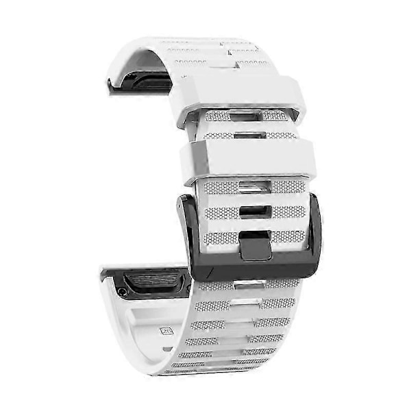 Erstatningsarmbånd Myk Silikon 22mm/26mm Hurtigutløser Klokkereim Kompatibel Garmin Fenix 6/Fenix6 Pro/Approach S60/Forerunner935/Co White 22 mm