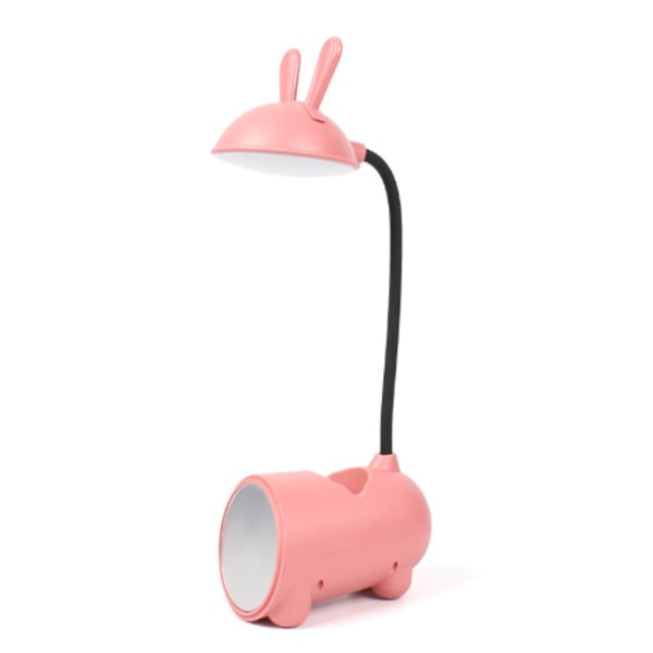 Multifunksjonell Bordlampe LED USB Berørings nattlys Trinnløs dimming Skrivebordslampe Øyevern Pink