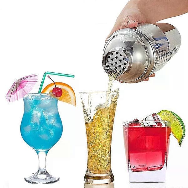 750 ml Mixology Bartender Kit Barsæt med stativ Perfekt hjemmebartender-sæt Martini Cocktail Shaker Sæt Barudstyr Measuring Cup