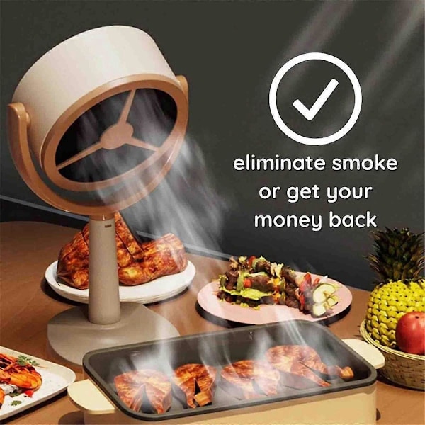 Bærbar røykrenser Bærbar kjøkkenavtrekk Desktop Range Hoods Avtakbar og vaskbar Exh