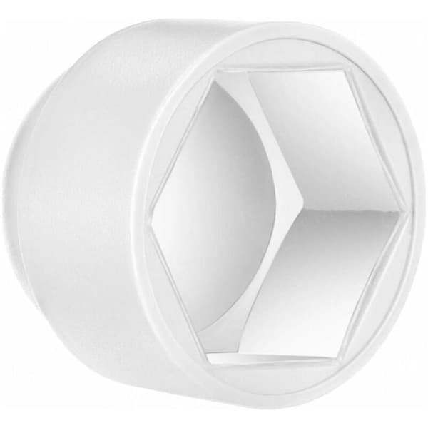 M10 mutterkåpor för 17 mm nyckel Vit 50 st.