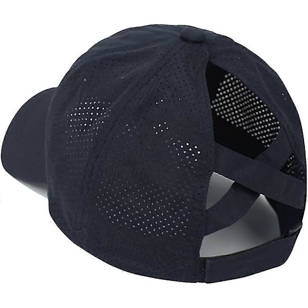 Baseballcaps med kryss-ponytail for kvinner Navy