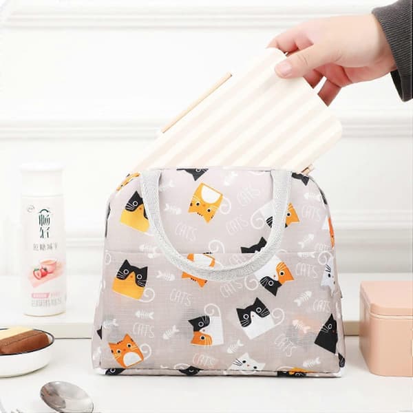 1 STK Matpose Isolert Tote Bag Matboks Gjenbrukbar Kjølebag Matbeholder Vanntett Matholder