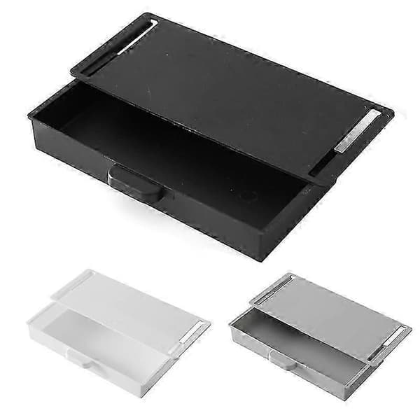 Självhäftande låda för skrivbord under bordet, dold pennhållare för kontorsmaterial Grey