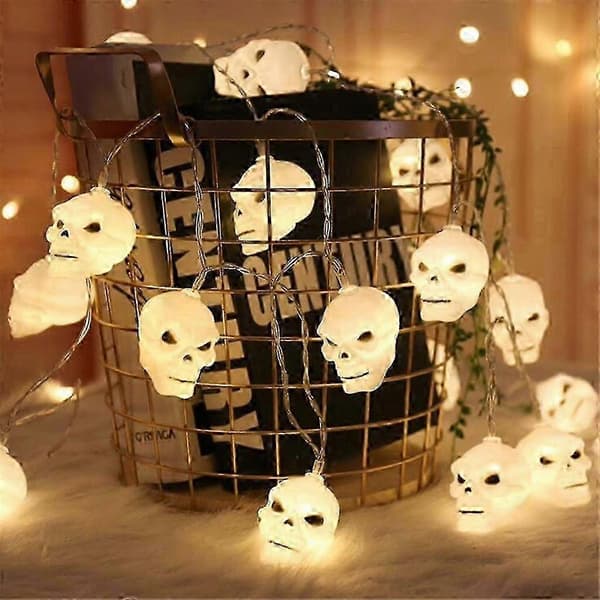 Halloween Kranie Lys LED String Lys Halloween Dekoration Rekvisitter