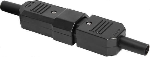 1 Par AC250V 10A IEC C14 Hann C13 Hunn, 3 Pins Terminaler Inline Adapter Plugg Strømkontakter