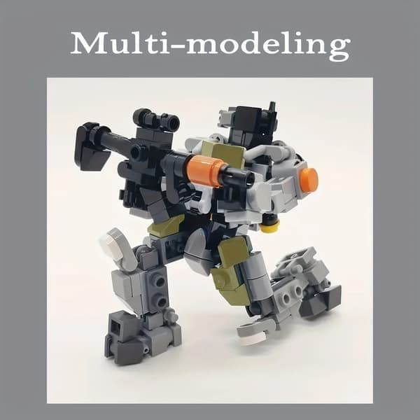 MOC Robot Byggesett Forsterket Sett Konstruksjonsfigur Samleleke For Barn Voksne Julebursdagsgave E