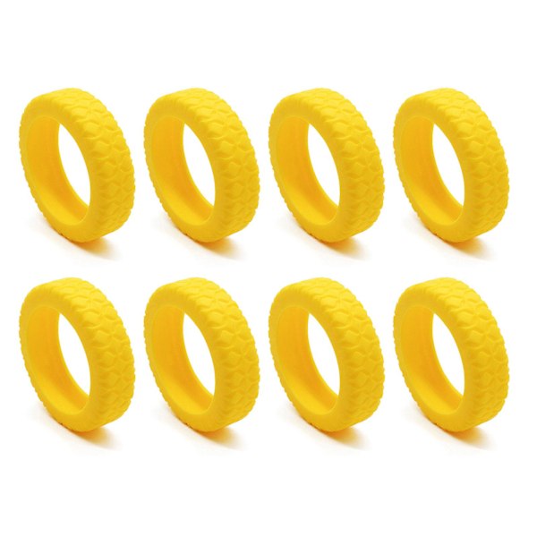 Resväskor Hjulskydd Silikon Tyst Skyddsskydd för Kabinväskor för De Flesta 8 Spinnerhjul yellow 8pcs