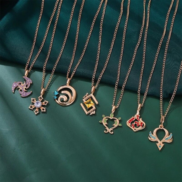 Genshin Impact Halsband Guds Öga Elementets Symbol Mode A6
