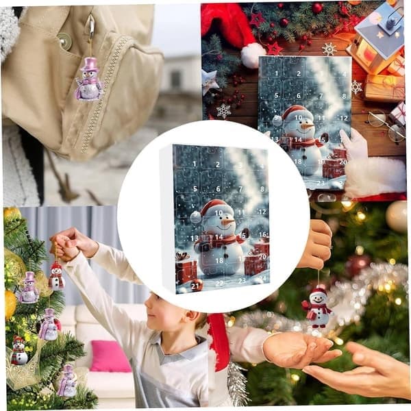 Adventskalender 24 dagar julnedräkningskalender 2D jul för barn och vuxna inredning
