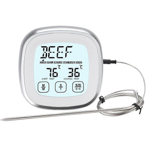 Digital Kötttermometer för Grill - Ugn Kök Matlagning Direkt Temperaturmätare med Met