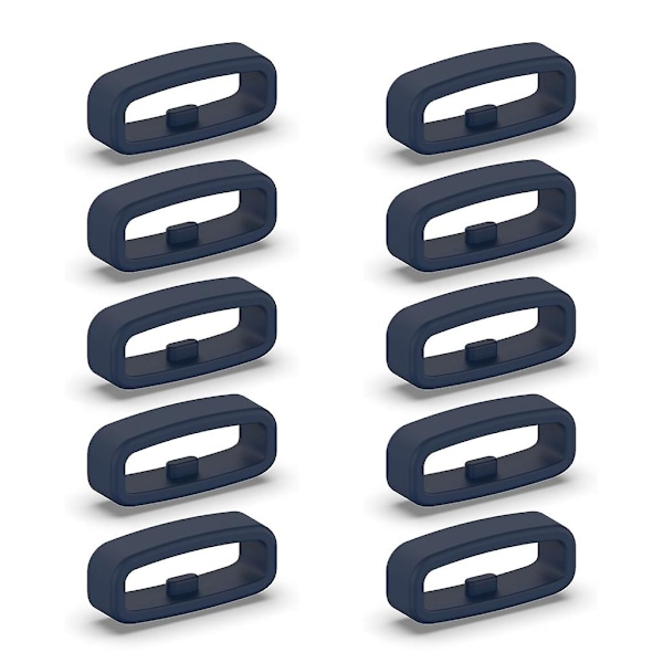 10st Silikonfästring 18mm / 20mm / 22mm Armbands Hållare Remhållare Blue 22MM