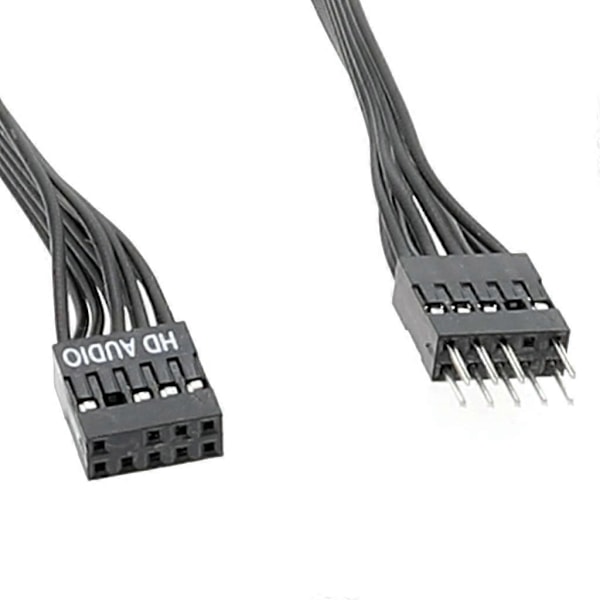 Flexibel 9-Pin HD Ljudkabel Konverter MB USB 9-pin Intern Hane Till Hona Kontakt Adapter 30CM