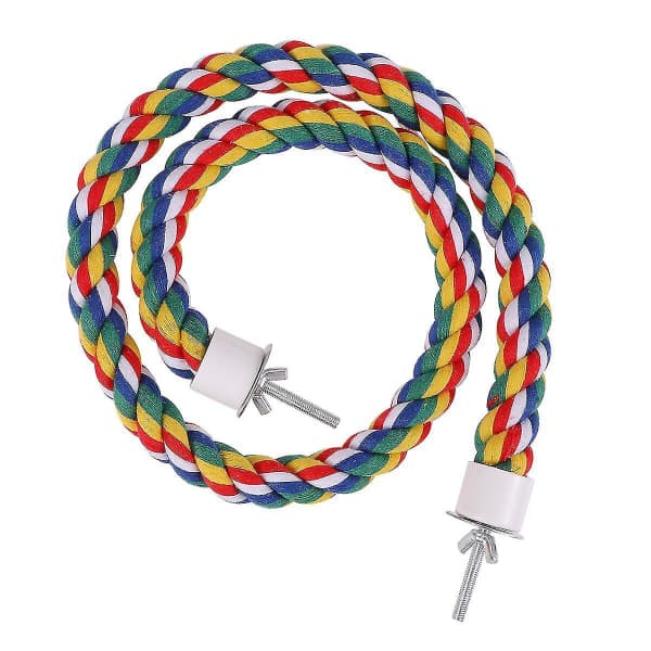 1 st Papegoja Bomullsrep Hållbart Stående Klätterrep Husdjursfågel Leksak för Hem Butik (105cm)