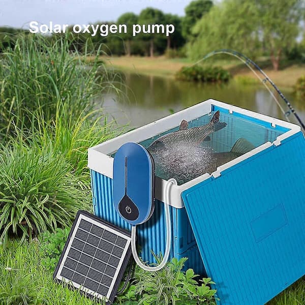 Solcellsdriven syresättare luftsten aerator dammvatten syresättare syrepump