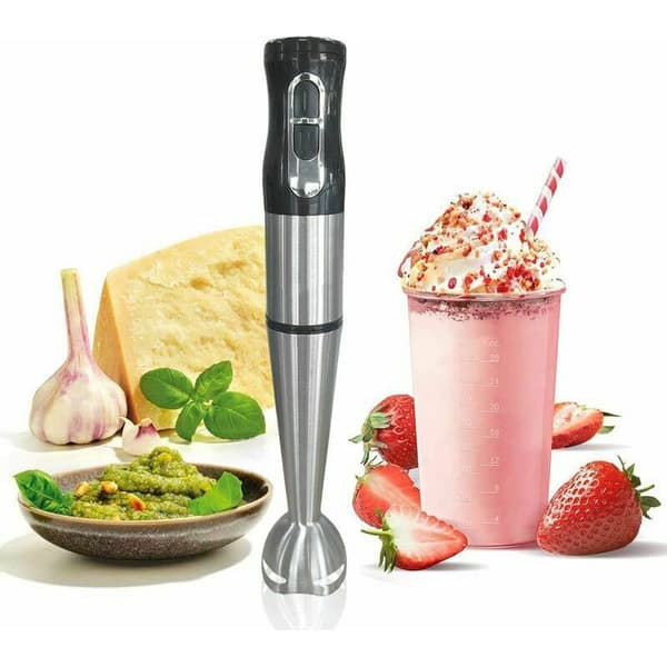 Professionel stavblender, elektrisk blender, anti-stænk hakker, 700W rustfri stål blender, 1000 omdr./min., foodprocessor til smoothies,