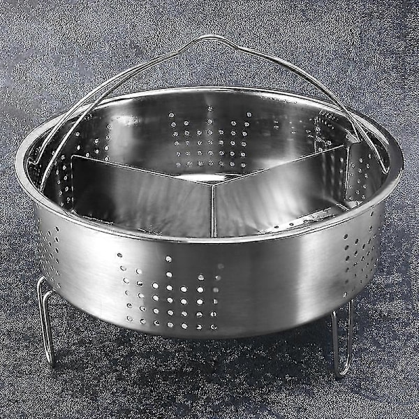 3 stk./sæt Trykkoger Tilbehør - Rustfrit Stål Kurv Med Æggedamper Stativ, Divider