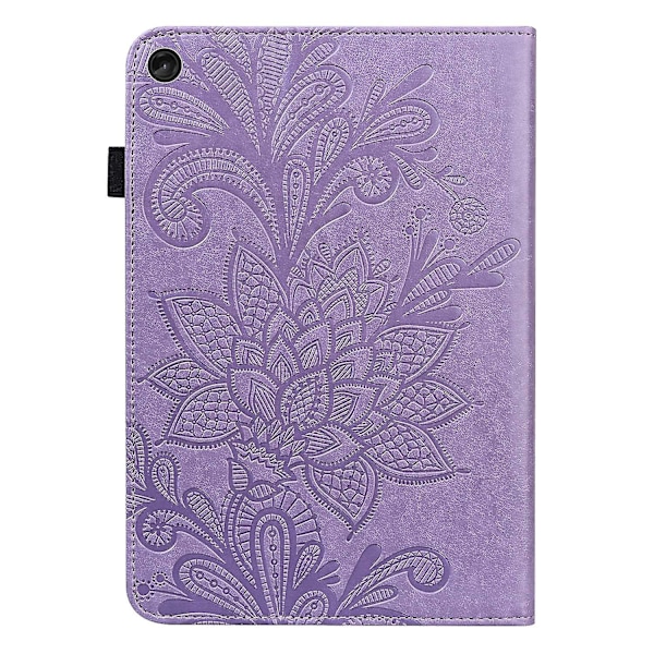 För Lenovo Tab M10 (Gen 3) TB-328FU/TB-328XU Präglat Tablet Ställ Plånboksfodral PU Läder Omslag Purple, Purple Style B Lenovo Tab M10 (Gen 3)
