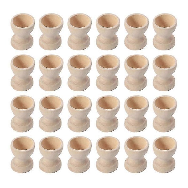 24 stk. Eggestativ i tre Eggekopper Egg Oppbevaringsstativ Påskeeggekopper til hjemmet