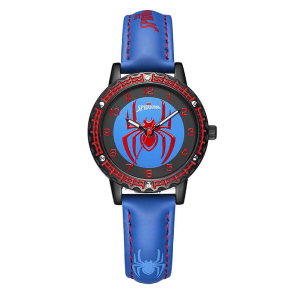Spiderman Valoisa Vedenkestävä Analogikello Lasten Syntymäpäivälahja Sininen Blue