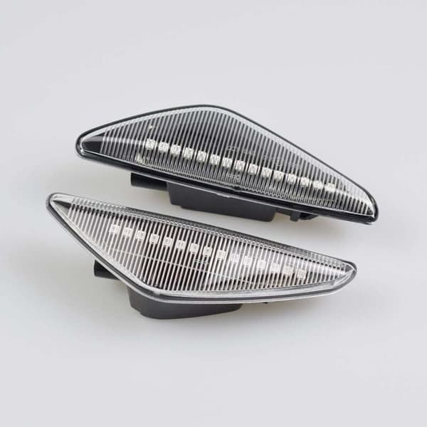 Bilindikator, LED dynamisk blinkers sidomarkeringsljus för BMW X3 F25 X5 E70 X6 E71 E72 (Vit)