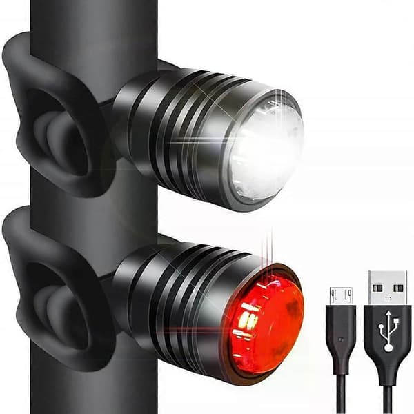 LED sykkelbaklys Sykkel frontlys USB oppladbart sikkerhetsvarsellys Sykkelhodelykt 4pcs Red Light