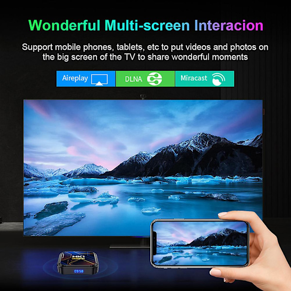 Home HK1 RBOX K8S Android 13 TV-BOX RK3528 64GB 32GB 16GB 2.4G 5G WIFI BT 4.0 Videoavkodning Mediaspelare Set Top Mottagare Box 4g32g UK plug