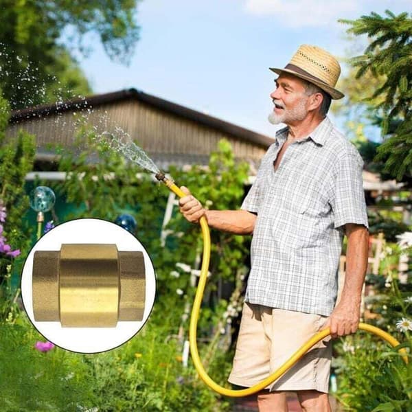 1 tomme høykvalitets tilbakeslagsventil i messing - Robust, rustfri og vanntett - for pumper, fontener, vaskemaskiner, hager, regnvann
