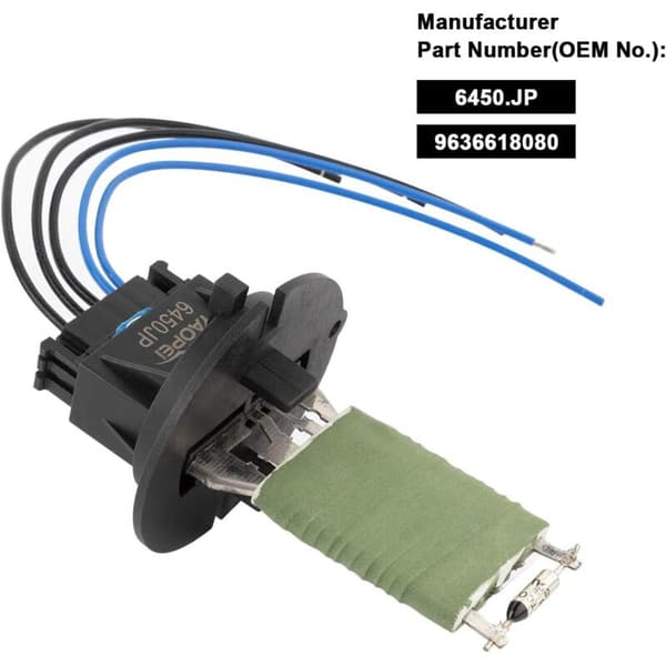 Varmelegememodstand + ledningsnet 206 307 C3 Xsara Picasso Blæsermotor Modstand 6450JP 6450.JP