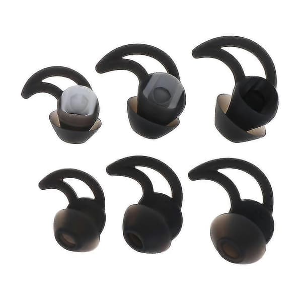 Ørekrok Øreputer For BOSE Soundsport Wileless QC20 QC30 Øretelefoner Øreplugger Black